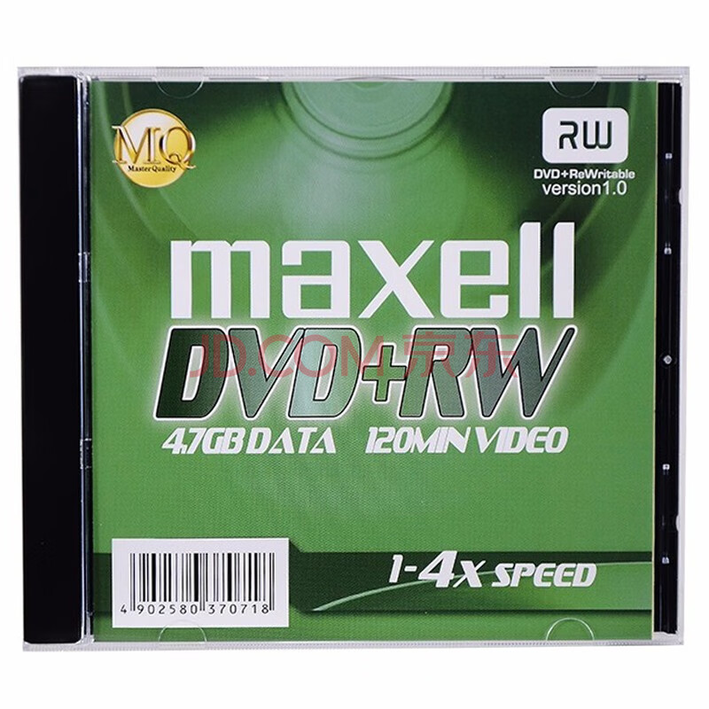 麦克赛尔（maxell）DVD+RW光盘 刻录光盘 光碟 可擦写空白光盘 4速4.7G台产 1片盒装