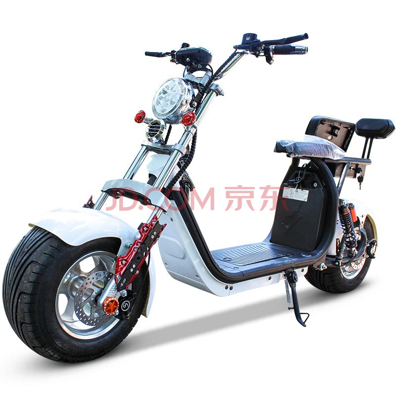 新榜样哈雷电动车成人新款代步电动车滑板车双人座大轮胎电动摩托车