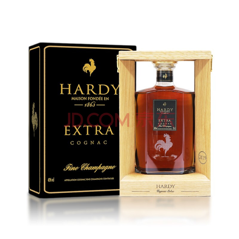 贺迪hardy extra特醇香槟干邑白兰地法国正品原瓶进口xo洋酒单瓶装700