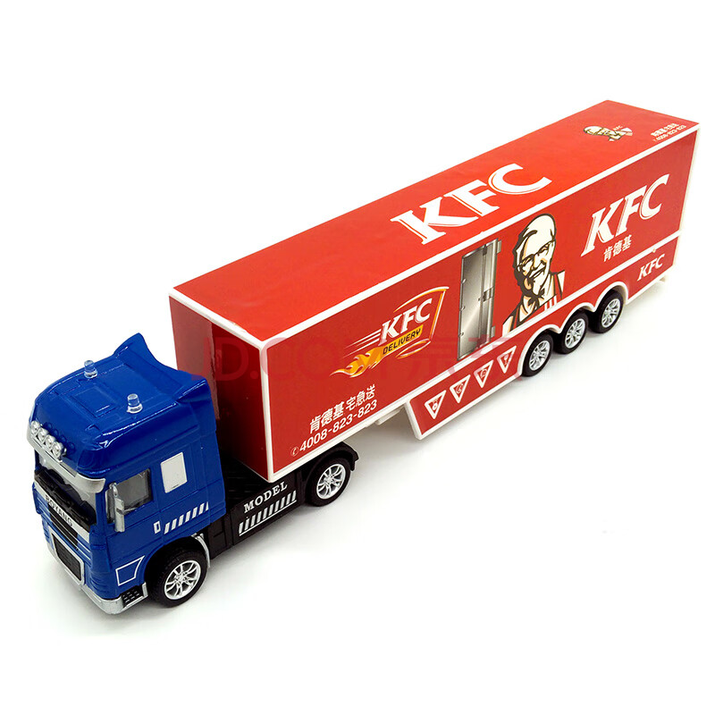 儿童玩具车仿真邮政快递货柜车卡车运输车货车回力摩托玩具车 麦当劳