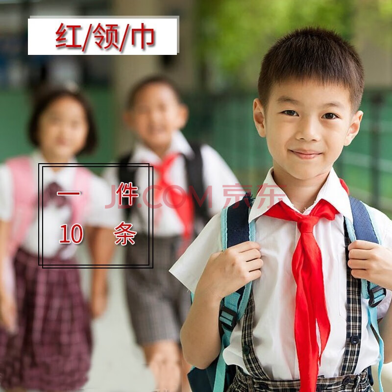 尚心堂 小学生红领巾1.2米棉布不缩水10条装儿童成人红领巾 1.