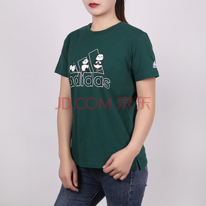 adidas阿迪达斯短袖女2020夏新款熊猫印花运动半袖休闲t恤gl5643 gl