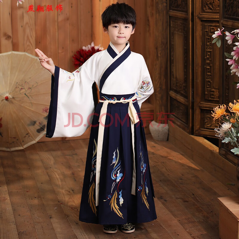 okkdey同款新品 儿童汉服男童古装超仙中国风少爷服飘逸古风小男孩