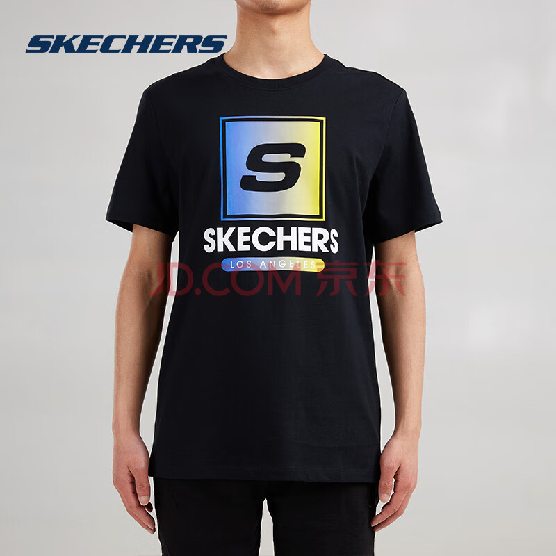 斯凯奇(skechers)2021春夏款新2020春夏男子上衣运动宽松短袖t恤衫