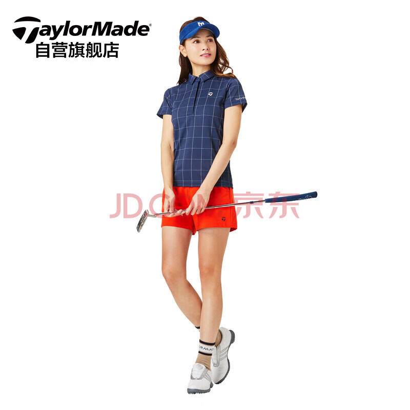 泰勒梅taylormade高尔夫女士短袖POLO衫高尔夫球衣 高尔夫服装N92475 深蓝色L