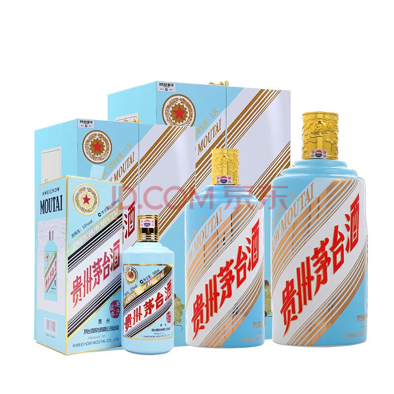 茅台 鼠年生肖(500ml 1.5l 2.5l)53度 共3瓶组合装