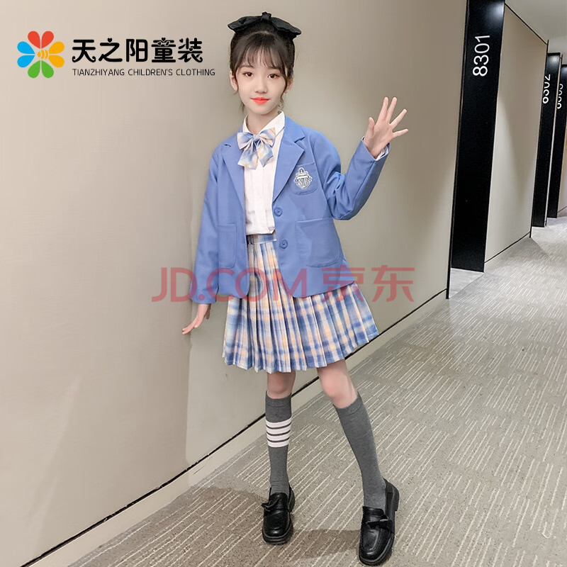 女童jk服套装学院风小学生4-15岁中大儿童13洋气女孩jk衬衫西服外套