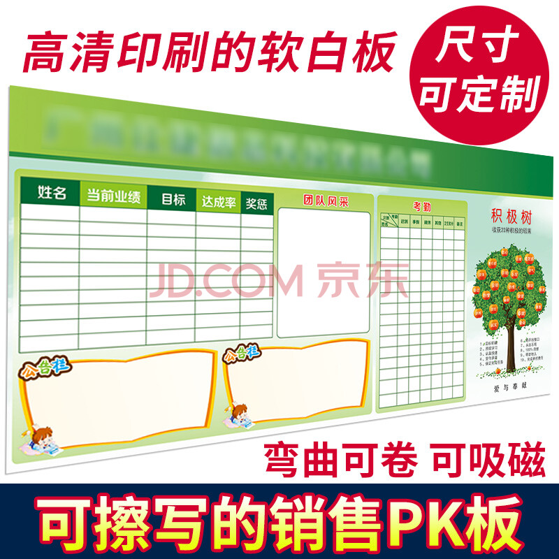 磁性白板办公企业文化墙公告栏业绩榜展板看板员工天地定做软白板