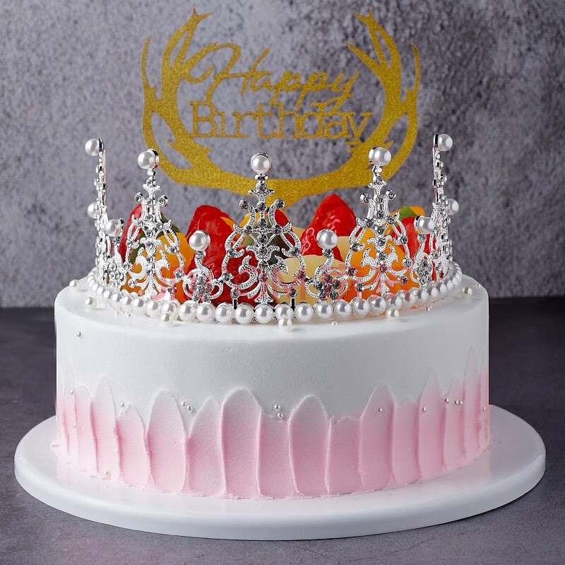 芙瑞多12寸皇冠水果生日蛋糕预定当日送到新鲜制作送女友送恋人送女儿