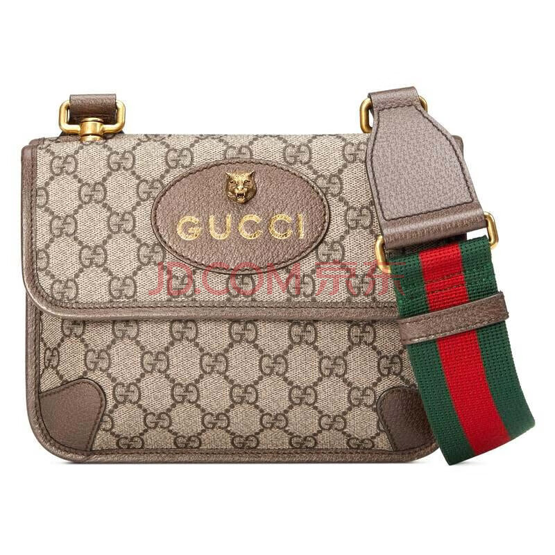 gucci/古驰 女士饰金属猫科动物头像 椭圆形gucci皮革