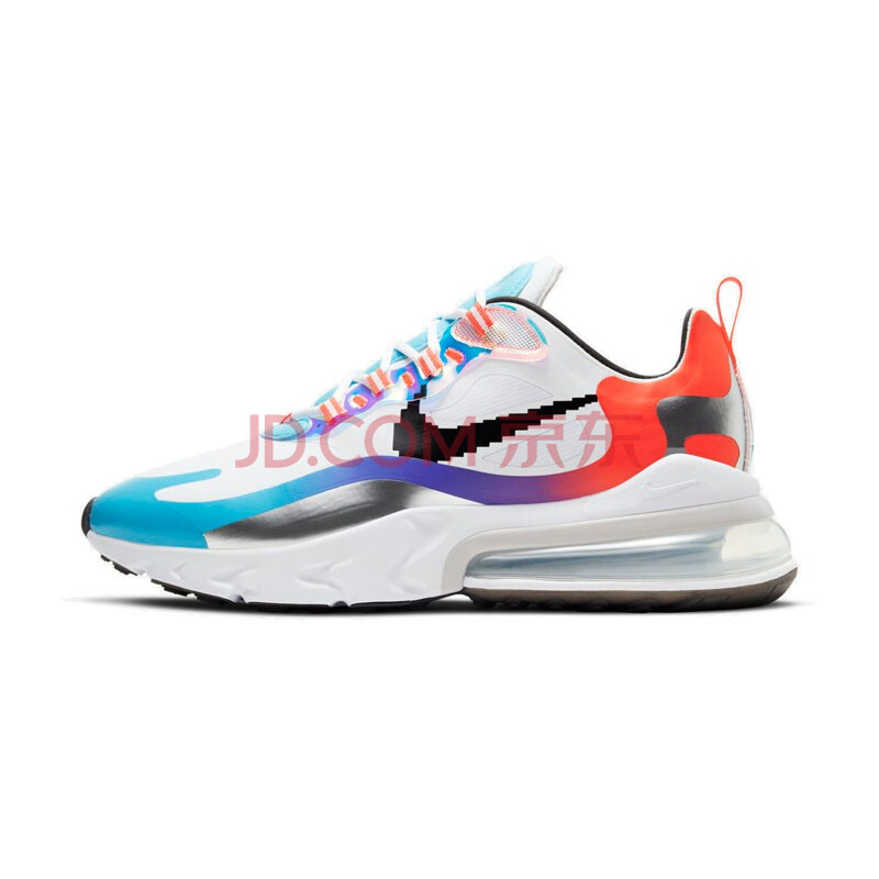 耐克nike air max 270 react 20 电玩像素气垫跑步鞋男鞋dc0833-101