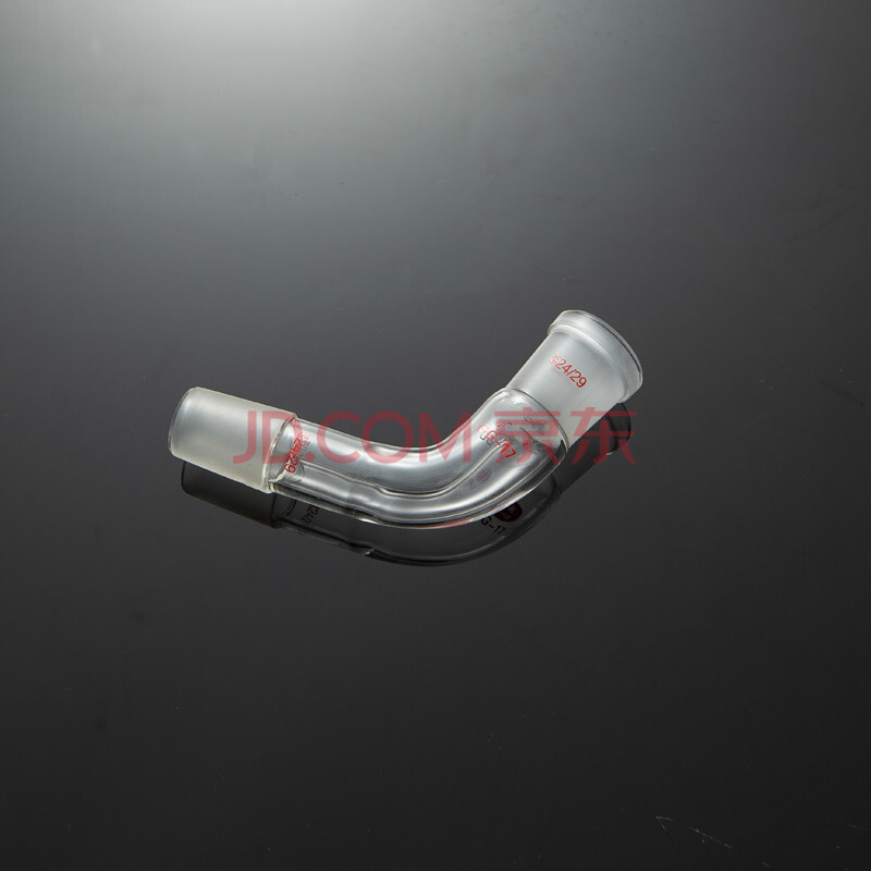 高硼硅玻璃蒸馏头75度克氏分馏头卜字形蒸馏头牛角弯管蒸馏弯头弯接管