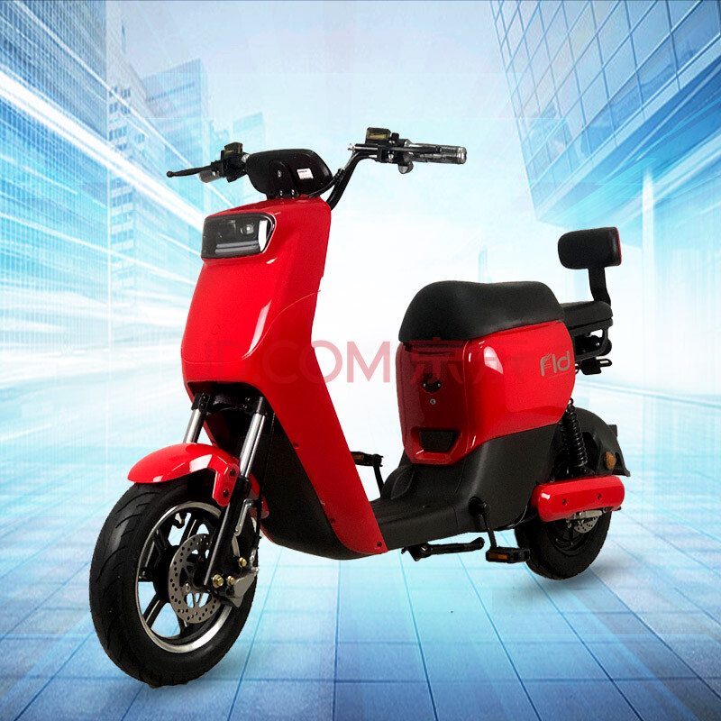 助力车电动单车男女代步电瓶车双人座电动自行车电动摩托包车 红色