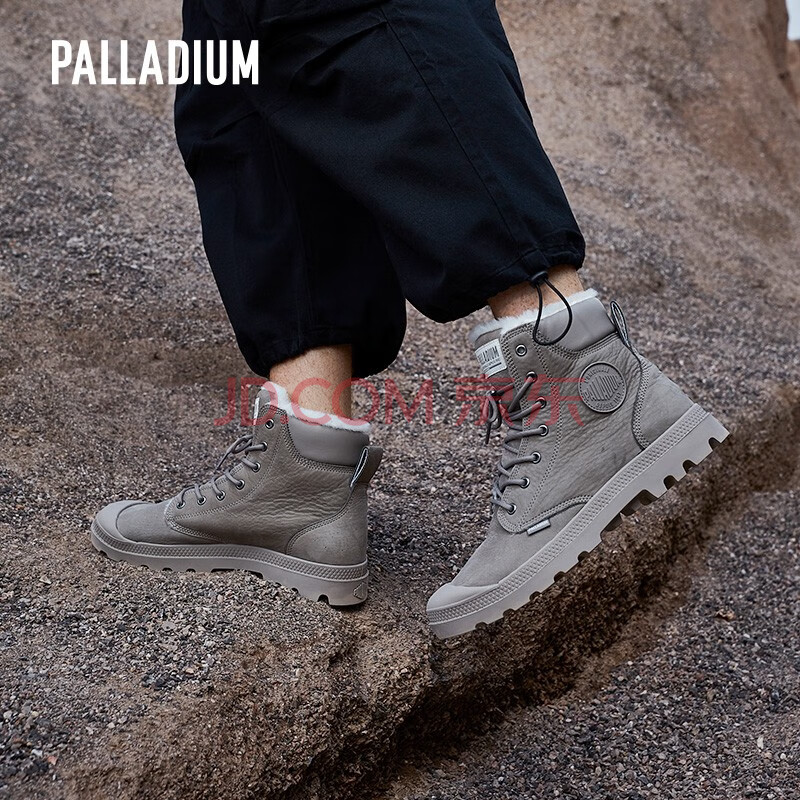 palladium帕拉丁高帮鞋加厚加毛棉鞋秋冬新款男女鞋 灰色 41