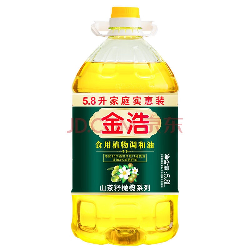 金浩 食用油 添加20%橄榄调和食用油5.8L