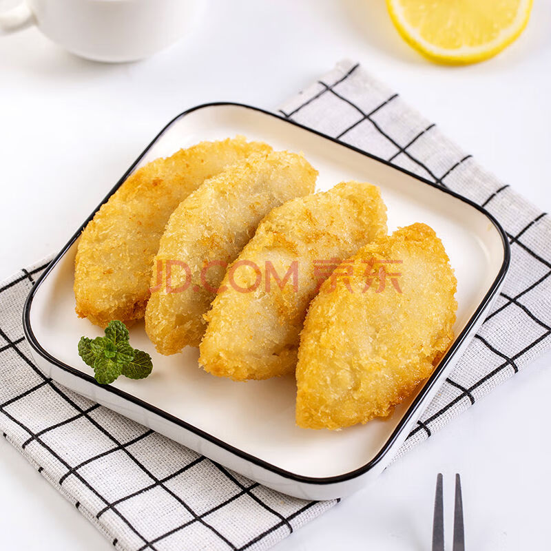 鳕鱼块深海鳕鱼排油炸小吃半成品裹粉深海鳕鱼条盒装鳕鱼片 一盒装310