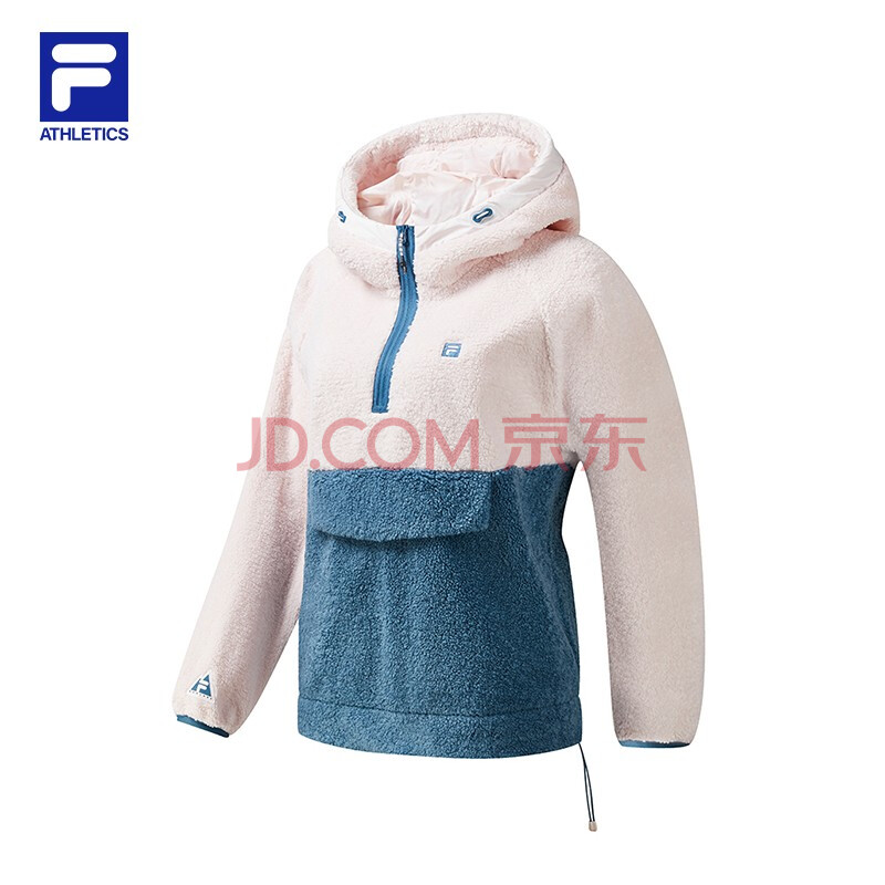 fila athletics斐乐吴谨言同款女外套2020冬季新款羊羔绒连帽卫衣