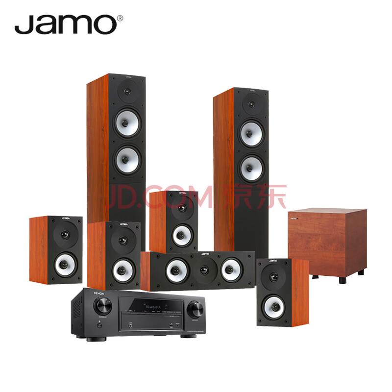 尊宝（Jamo）S527音箱+安桥 TX-SR494 家庭影院 7.1声道电视组合音响 AV功放机 家用客厅落地影院套装