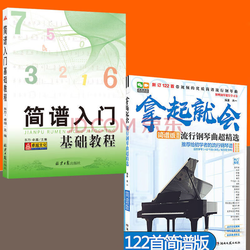 谱双手简谱乐谱初学者入门自学零基础钢琴教材 简谱入门基础教程书