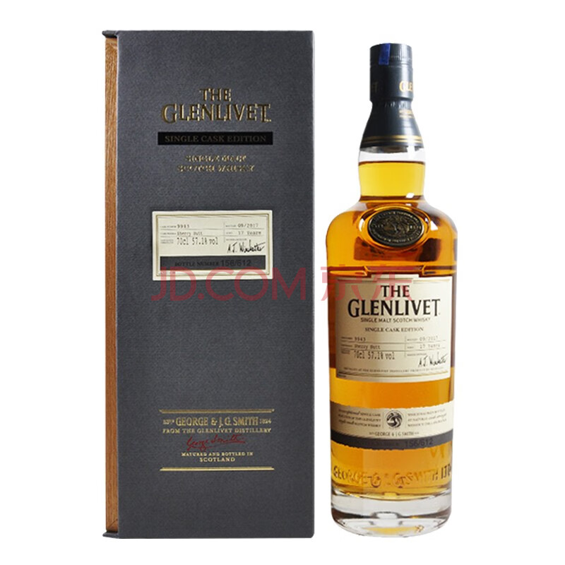 格兰威特(glenlivet)洋酒 陈酿 17年 雪莉单桶版 单一麦芽 苏格兰