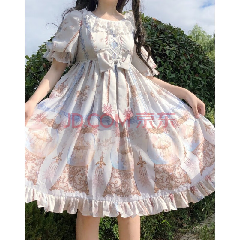 洛丽塔裙子op可爱秋冬lolita绘梦森林系列k洋装连衣裙