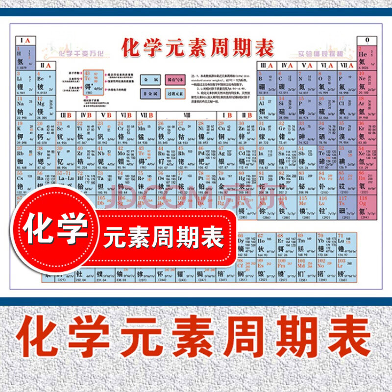 2020版化学元素周期表挂图 118位中文版化学周期表海报墙贴 学霸版 48