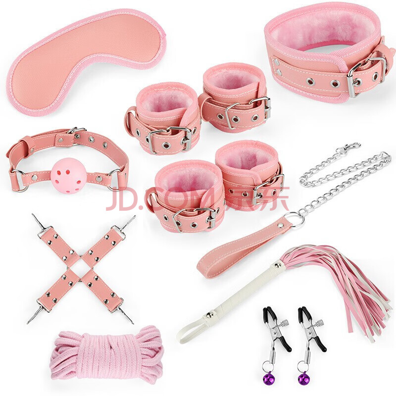 男女通用sm另类性玩具后庭肛塞皮鞭口球口塞手铐乳夹调教床上捆绑套装