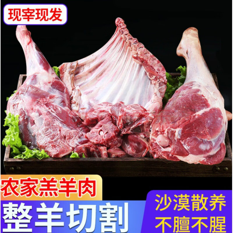 羊腿肉整只分割羊排羊蝎子农家羔羊肉生鲜 塞红康尔 羊标排3斤【肥瘦