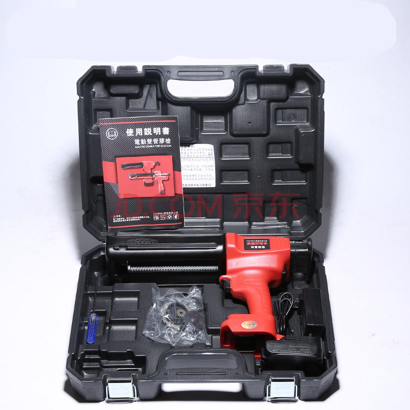 美缝剂电动美缝胶枪双管电动胶枪瓷砖美缝工具套装器 21v定速款电池一