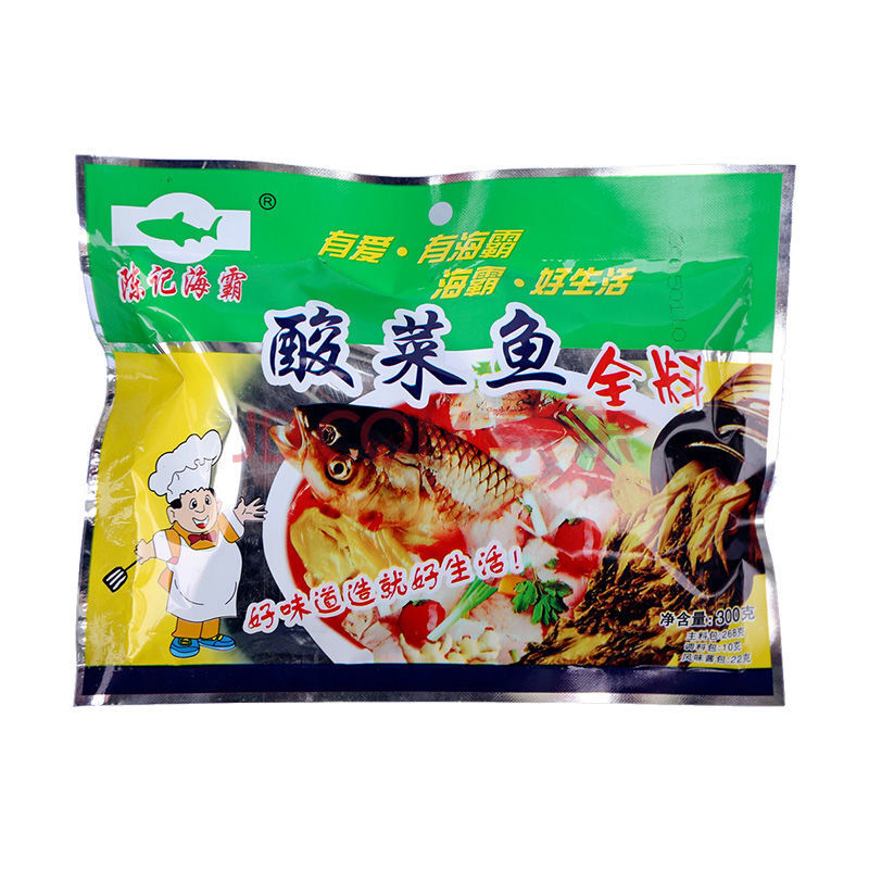 老坛酸菜鱼调料包酸汤鱼火锅底料佐料不辣家用水煮鱼300g金汤香辣