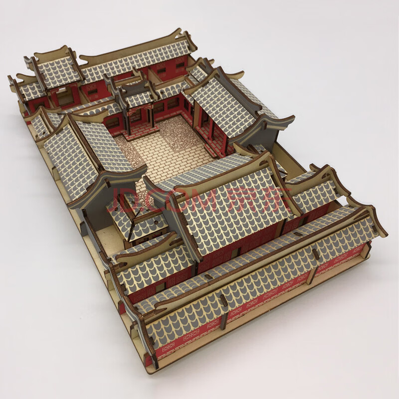 拼图太和殿3d模型儿童益智手工拼插积木制仿真建筑玩具 北京四合院