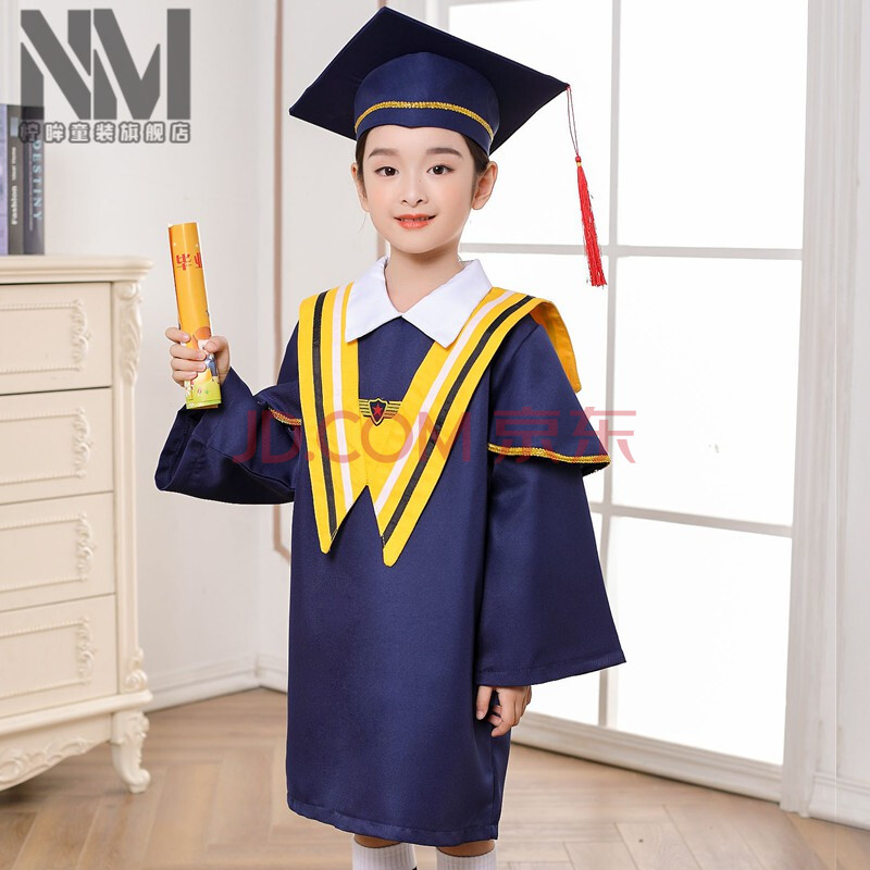博士服儿童幼儿园博士服儿童学士服演出服装小学生拍照毕业典礼服学位