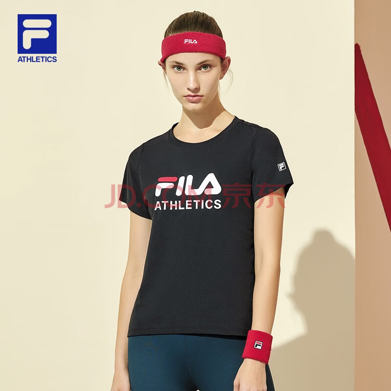 fila 斐乐女装athletics系列官方女士短袖t恤2021春季