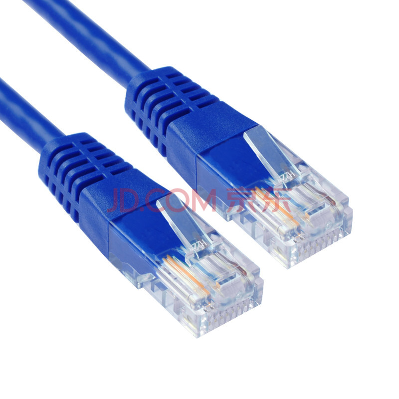 网线cat5超五类电脑宽带网络连接线双绞线纯铜跳线1.5/3米 蓝色 1.5m