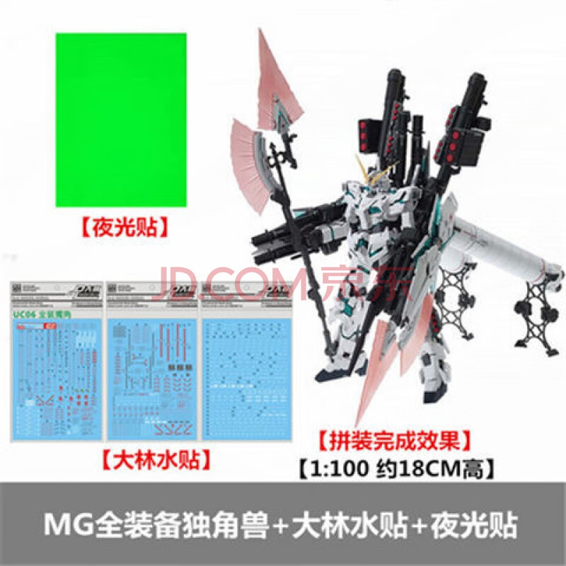 mg 6638 全装备独角兽胶达 fa 拼装模型玩具 全装备独角兽 大林水贴