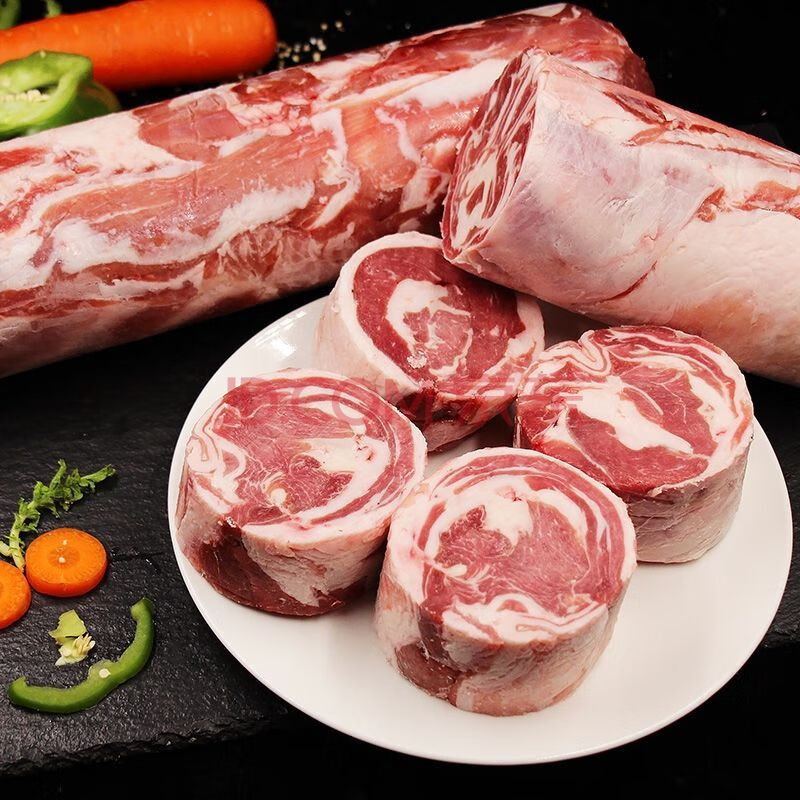 羊肉卷新鲜整卷涮肥牛羊火锅食材精选乌鸡卷牛肉卷羔羊卷 精品羊肉卷5