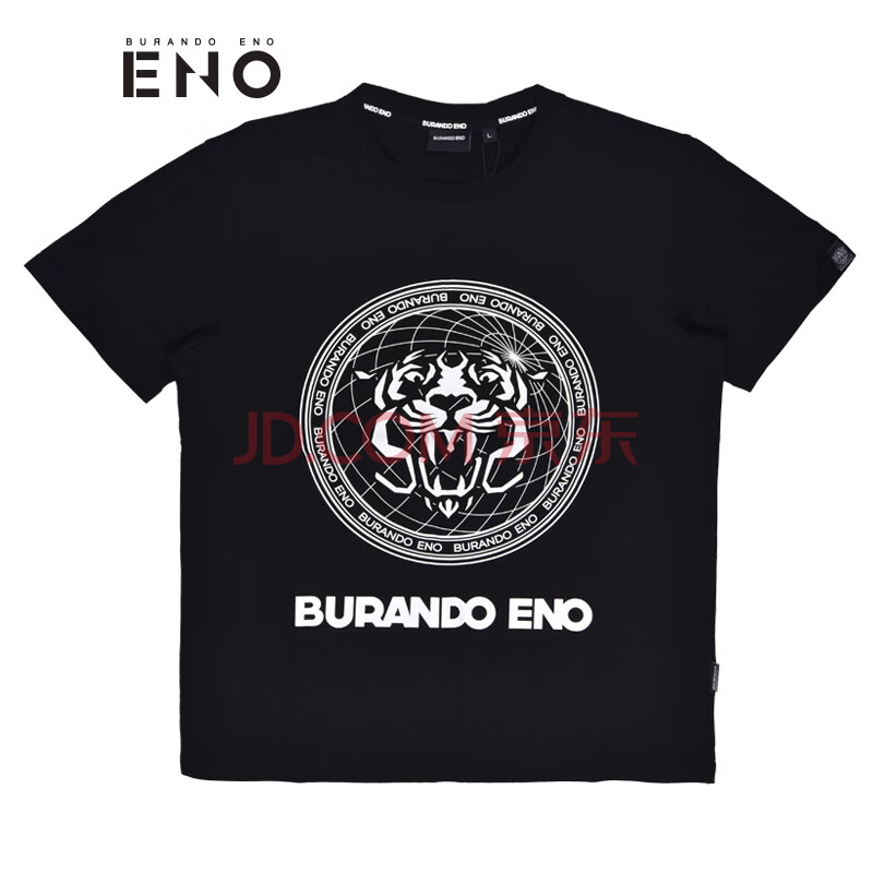 burandoeno男士t恤eno潮牌21新款虎头印花时尚简约男士t恤e21s51mss