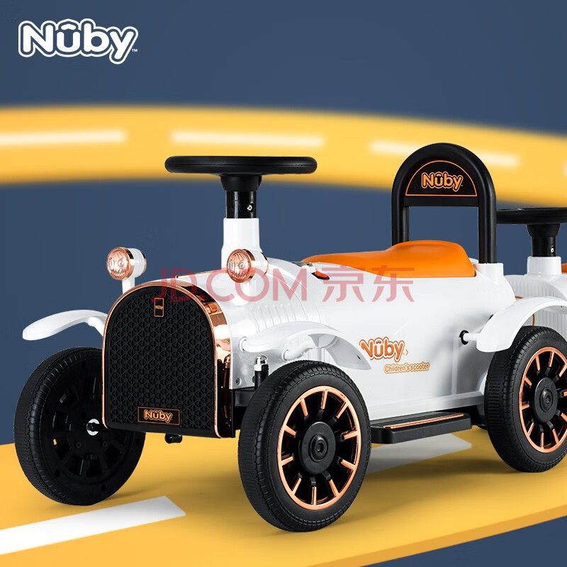 nuby/努比儿童电动车四轮可坐玩具汽车儿童电动车双人