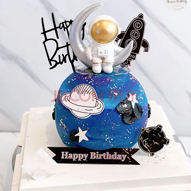 乐惜网红宇航员生日蛋糕同城航天飞机火箭蛋糕儿童全国北京上海广州