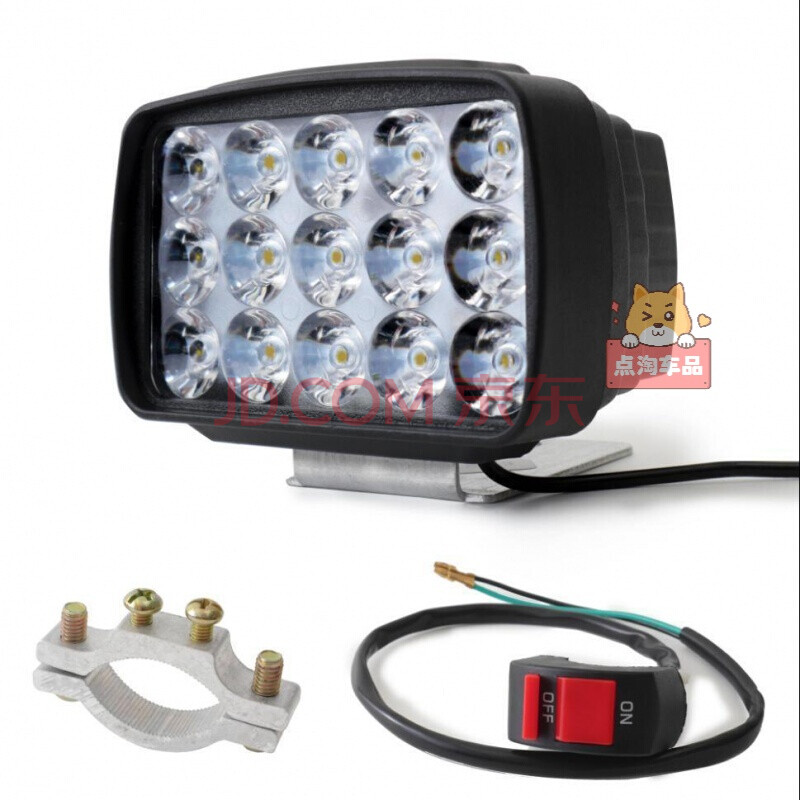 电动车摩托车led车灯灯超亮改装灯电动车led灯泡射灯12v48伏60v72v80v