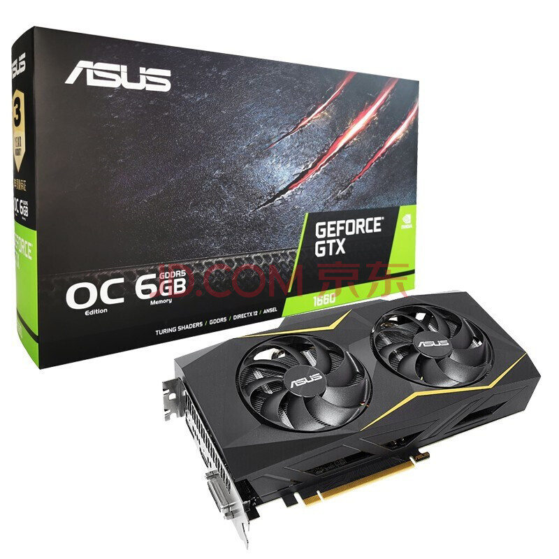 华硕(asus) geforce gtx1660/1660s 6g super 游戏台式电脑显卡 gtx