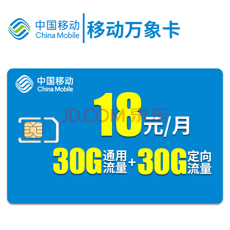 中国移动手机卡号码卡大王卡大流量卡上网卡全国通用流量0月租日租卡