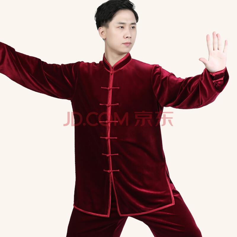 大业亨通金丝绒太极服女秋冬季加厚保暖南韩绒太极拳练功服男女同款
