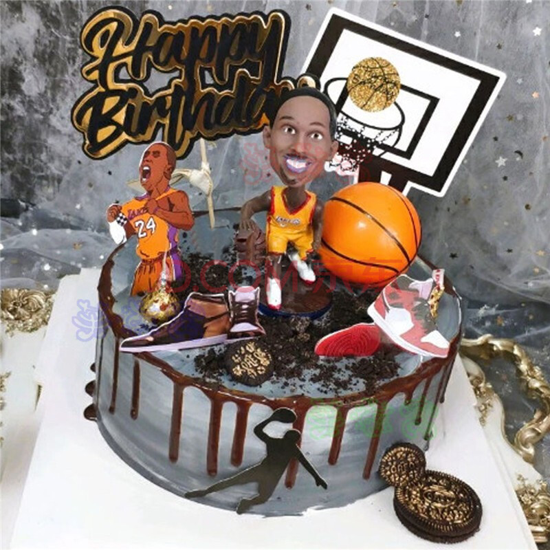 网红篮球生日蛋糕同城nba球星科比库里男士男孩aj球鞋