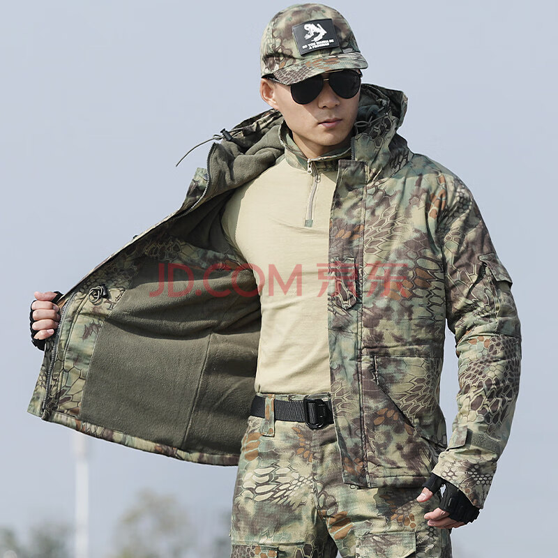 美军作战服野战军衣迷彩服套装男冬季加厚夹克战术风衣特种军兵加绒