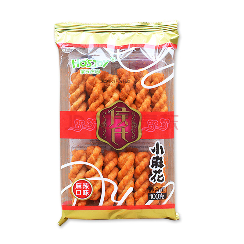 5折 侯氏麻花零食100g*5小袋装咸香酥原味麻辣多口味老式小麻花 咸酥