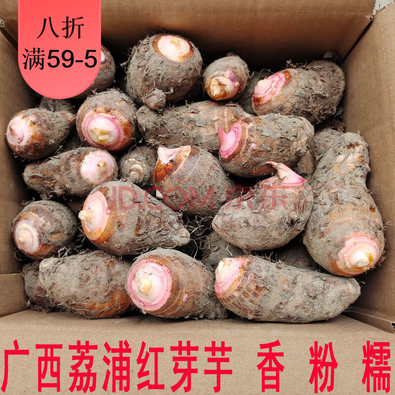 广西荔浦小香芋头新鲜香粉糯毛芋艿魔芋农家自种红芽香芋 5斤