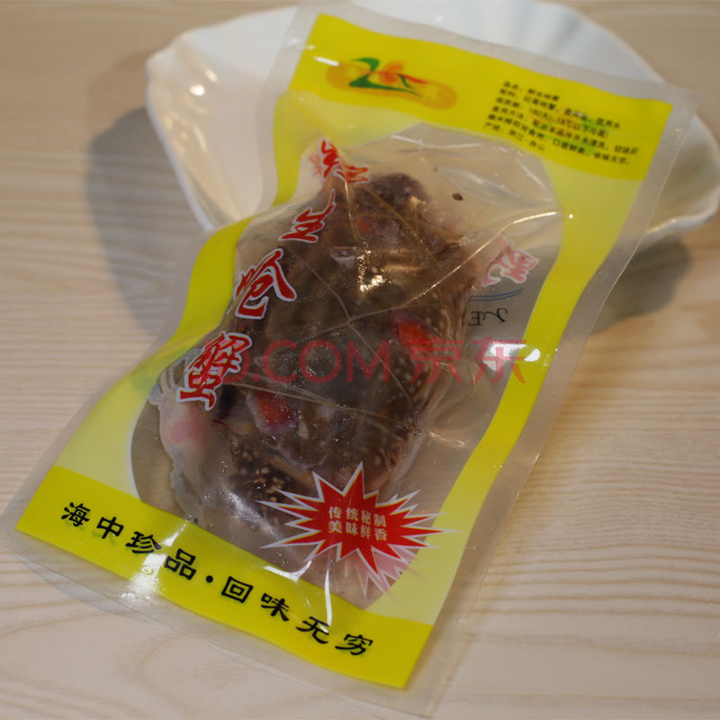 老扣 宁波红膏生呛蟹鲜活腌制即食梭子大蟹咸炝蟹 5只
