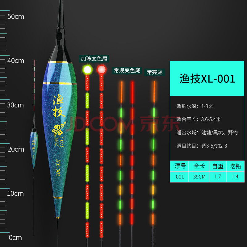 黄金眼阿卢同款夜光漂高灵敏浮漂夜钓漂夜光鱼漂咬钩变色大物电子漂