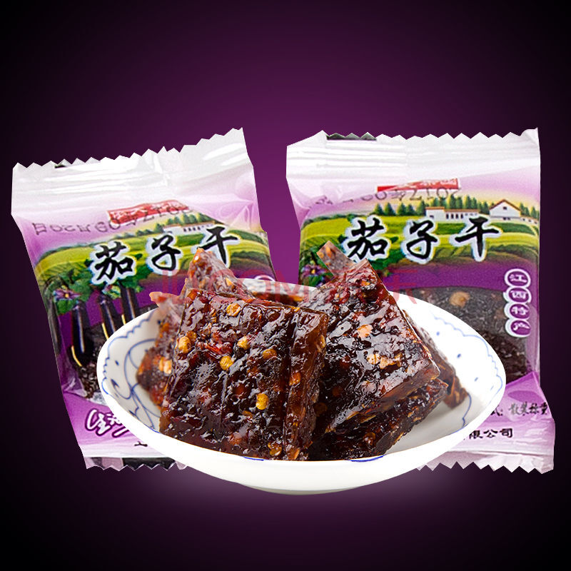 干酱干小吃休闲零食糕点蒜香青豆辣条 茄子干2斤【特辣大概90小包】